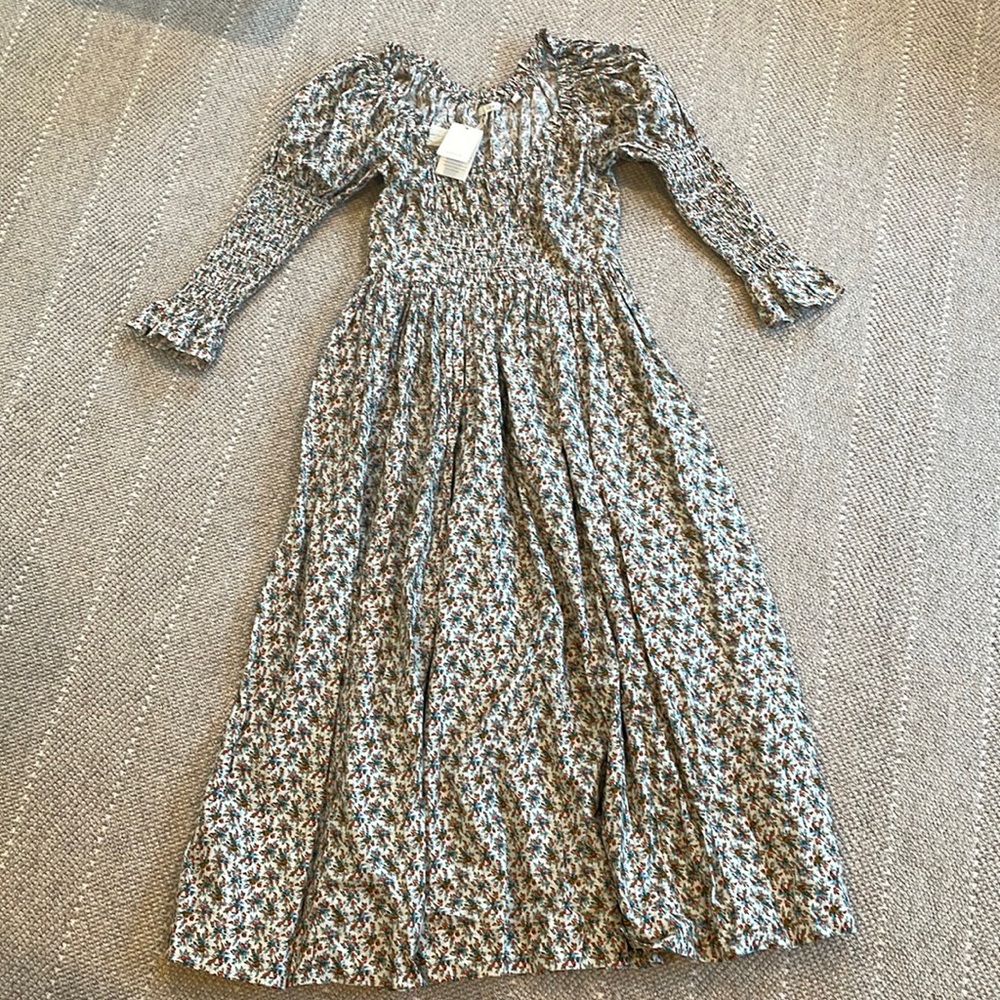 Doen NWT size Small MERIBEL DRESS -- CRÈME FLEURS D'AVIGNON